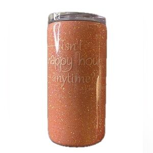 Glittery Orange Party Tumbler